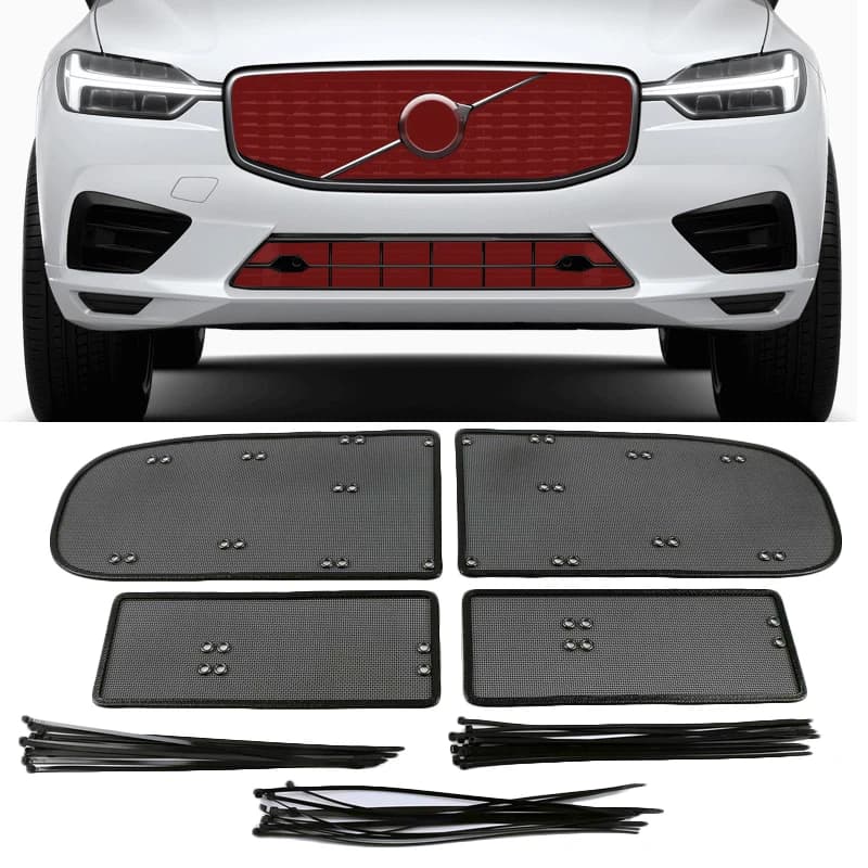 Stainless Front Grille Insert Net Insect Screening Mesh Cover Trim for Volvo XC60 2018 2019 2020 Sport