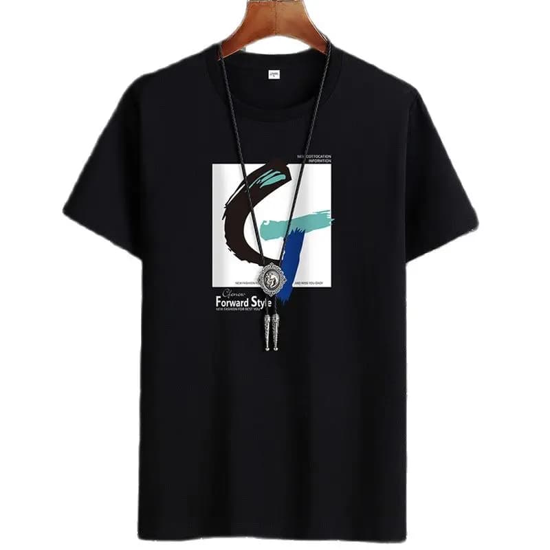 2022 Summer Cotton T-shirts NEW Fashion Loose Man T Shirt Short Sleeve Breathable Oversized Tshirt Men Harajuku Tees Top