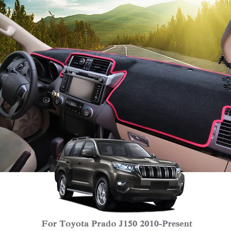 Car Styling Dashboard Avoid Light Pad Instrument Platform Cover Mats Rose For Toyota Prado J150 2010-2020 LHD&RHD Anti-dust Pad
