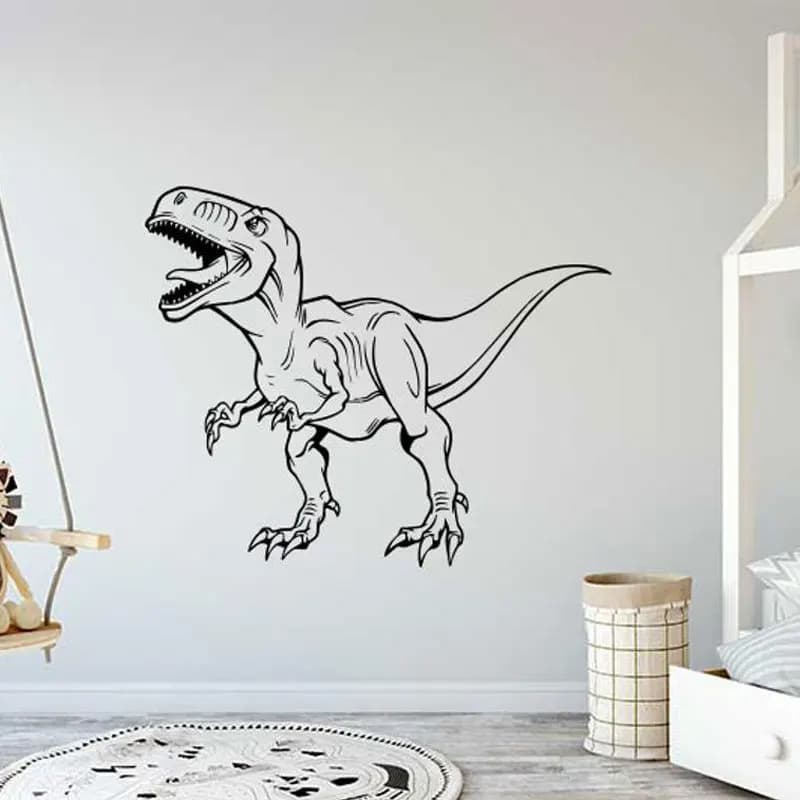 Dinosaur Dino T-Rex Animal Kids Room Wall Sticker Jurassic Park Wall Decals For Childrens Bedroom Playroom Murals Wallpaper 4519