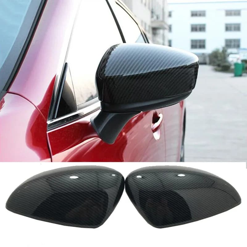 For Mazda 6 M6 Atenza 2014-2018 ABS Carbon Fiber Style Extetior Side Door Back Mirrors Rear View Mirror Cover Trim Car-Styling