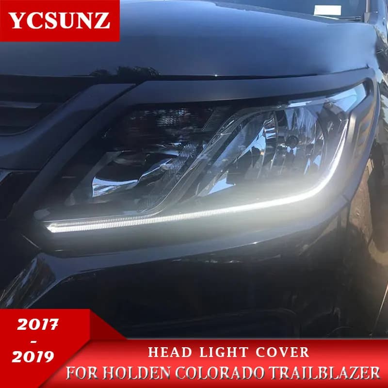 ABS Headlight Cover Trim For Chevrolet Holden Colorado S10 2017 2018 2019 2020 Car Accessories