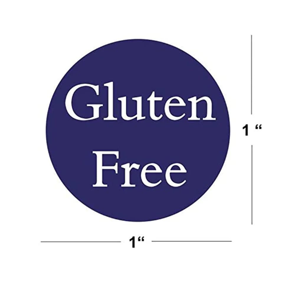 Gluten Free Stickers Food Rotation Tags 1 Inch Round Circle Dots 500 Pieces Adhesive Labels Per Roll for Retail Package