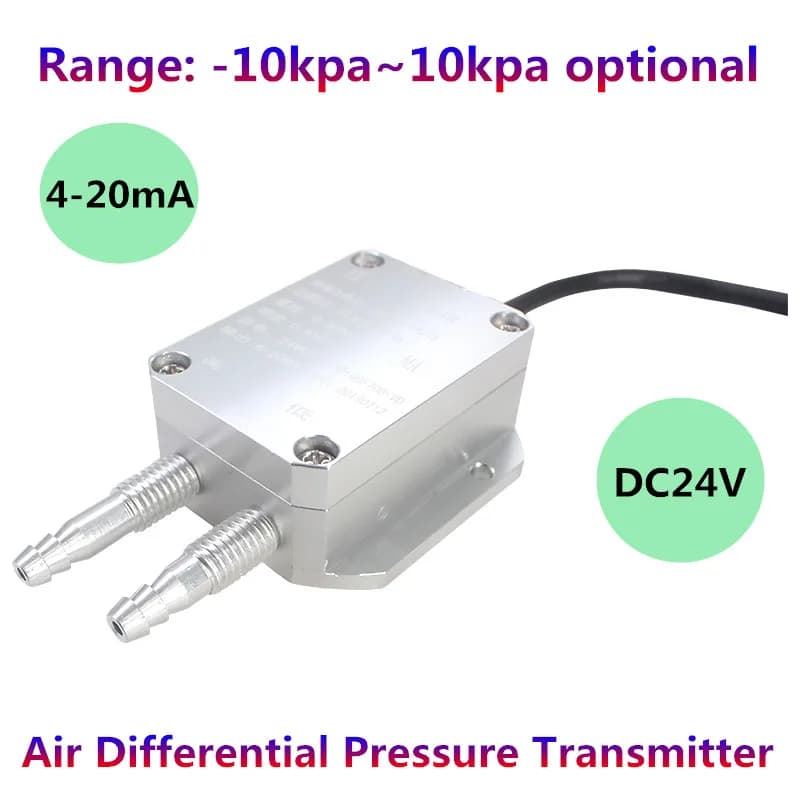 4-20mA Output 10pa 50pa 100pa 10kPa Optional Air Pressure Transmitter Micro Pressure Sensor Air Wind Pressure Transducer