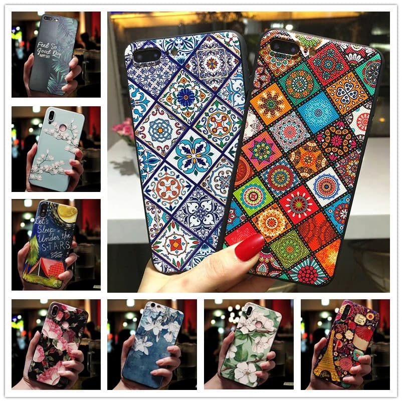For Motorola Moto G8 Power Lite Case 3D Relief Flower Emboss Phone Case For Moto G8 Plus Play One Action vision Macro Cover G 8