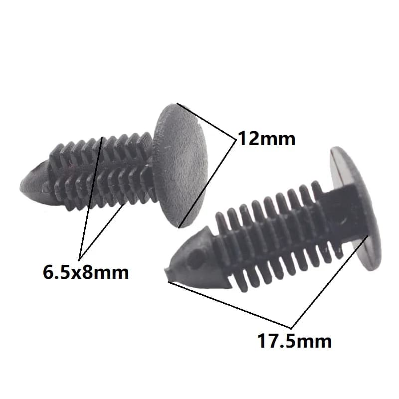 50 Pcs Black Plastic Fastener Fixed Rivets Car Tailgate Snaps Retaining Clip Automotive Repair Tools