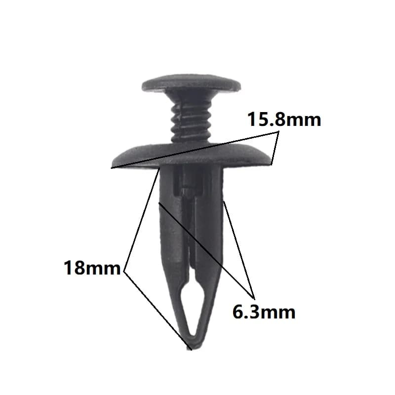50pcs 6.3mm Car Door Trim Panel Clips For Ford Focus Chrysler Mondeo Screw Bumper Fender Fastener Cover