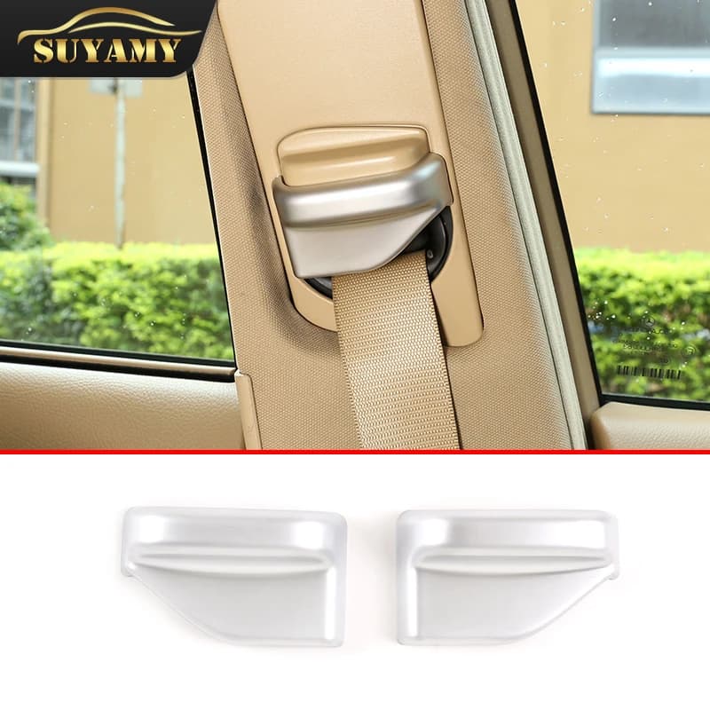 2Pcs Seat Safety Belt Decoration Cover Trim For Mercedes-Benz S-Class w221 2008-2012 Car Styling Interior Accessories