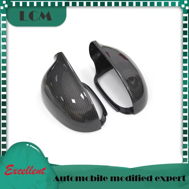 For Volkswagen For VW Golf 5 Replacement Style ABS+Real Carbon Fiber Body Side Rearview Mirror Cover 2006-2011 W/O Turn Signal
