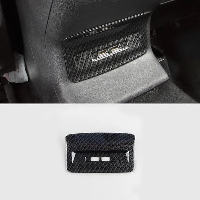 For Skoda Kodiaq accessories 2017 2018  ABS Matte Carbon fibre rear armrest cover Rear Air outlet panel Cover Trim car styling