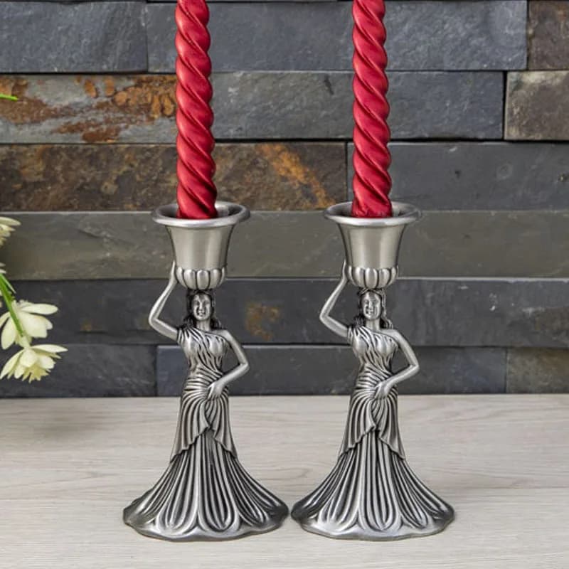 2 Pcs Metal Vintage Candle Holders Creative Candlestick Holders for Table Home Party Wedding Decorations Everyday Home Decor