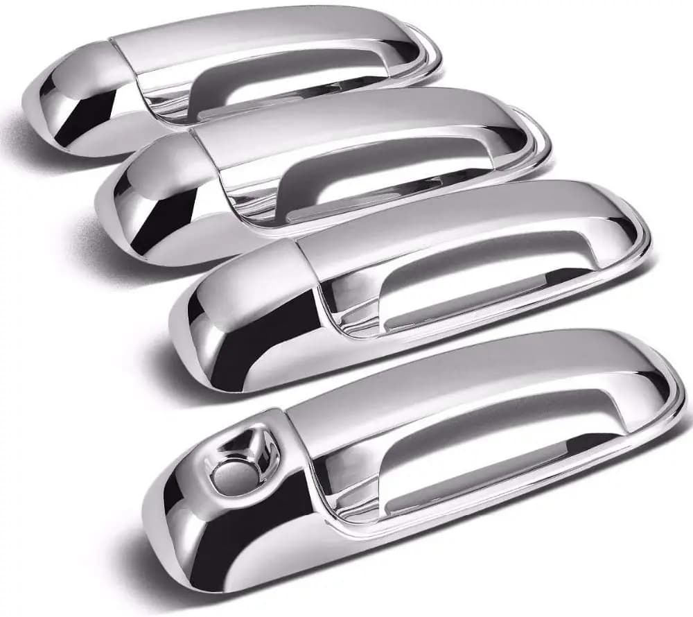 Chrome Door Handle Covers for Dodge DAKOTA 2005-2011 / DURANGO 2004-2009 / RAM 1500 2500 3500 2002-2008 - WITHOUT Passenger Key