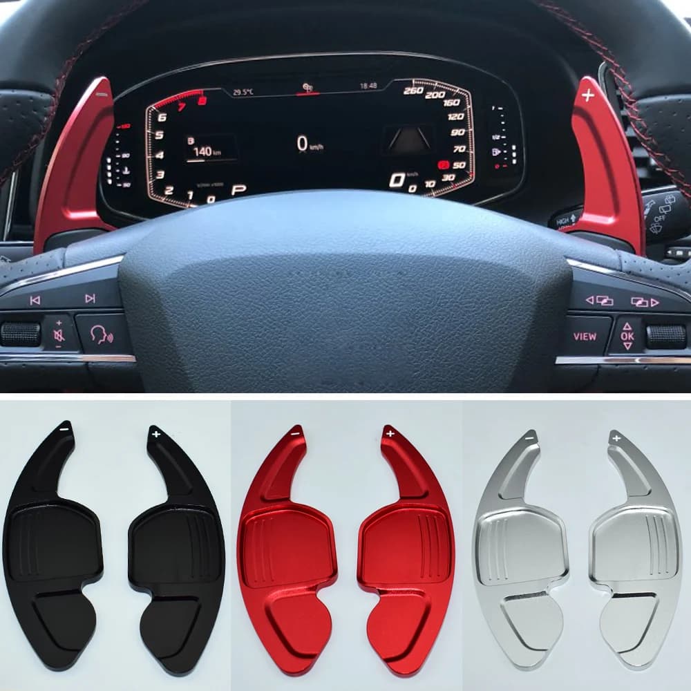 1 Pair For AUDI A3 S3 A4 S4 B8 A5 S5 A6 S6 A8 R8 Q5 Q7 TT DSG Car Steering Wheel Extension  Shifters Shift Aluminum Shift Paddl