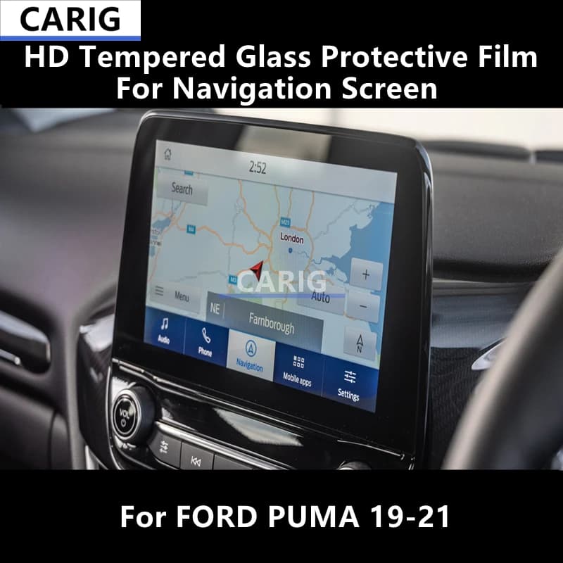 For FORD PUMA 19-21 Navigation Screen HD Tempered Glass Protective Film Anti-scratch Repair Film Accessorie Refit