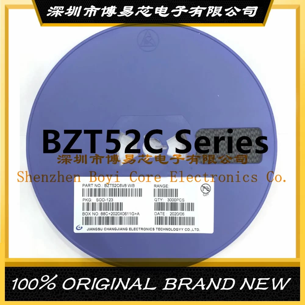 3000Pcs BZT52C2V4 2V7 3V 3V3 3V6 3V9 4V3 4V7 5V1 5V6 6V2 6V8 7V5 8V2 9V1 10V 12V 13V 15V 16V 18V 20 SOD123 1206 PC shell