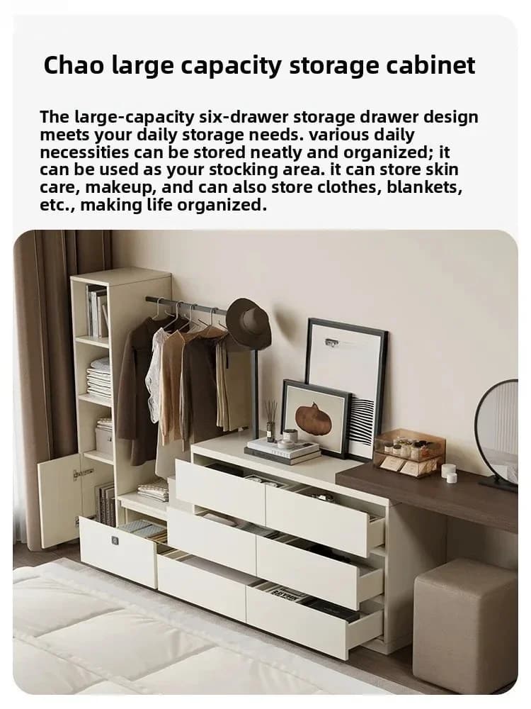 B13coat Rack Dresser Integrated Bedroom Bedside Storage Small Floor Storage Combination ChestX15