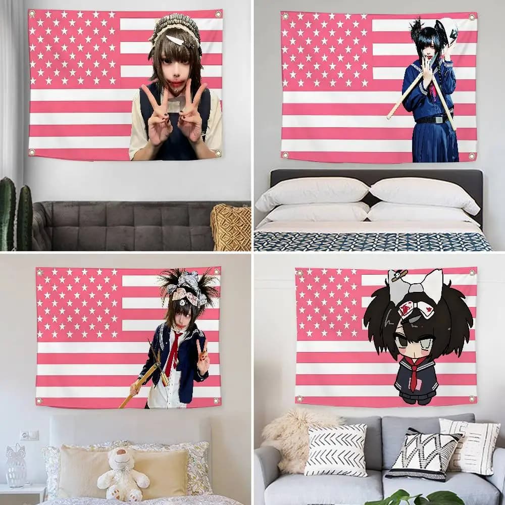 MUSIC IS MY DRUG Flag Tapestry Wall Hanging Sassy Aesthetic Decoration Dorm PartyBackdrops Cloth