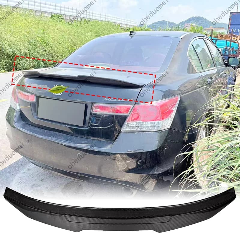 Suitable For 08‑12 Honda Accord 8th Gen Upgrade PSM Style Real Carbon Fiber Rear Spoiler Modification Accessories