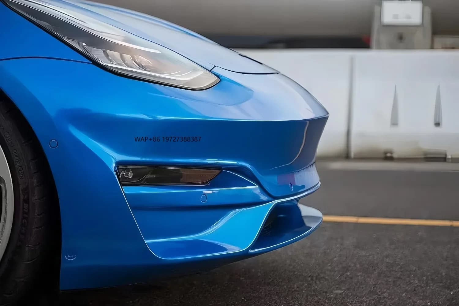 Suitable for Model 3 Modified GT3 Style Front Bumper PP Molded Front Shovel Front Bumper