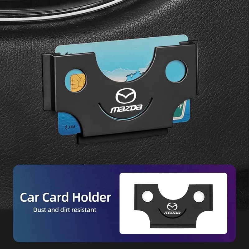 Car Accessories Card Holder Metal Card Ticket Clip Organizer Mini Card Slot For Mazda 6 3 CX5 5 2 323 CX7 Demio Atenza Axela MX3