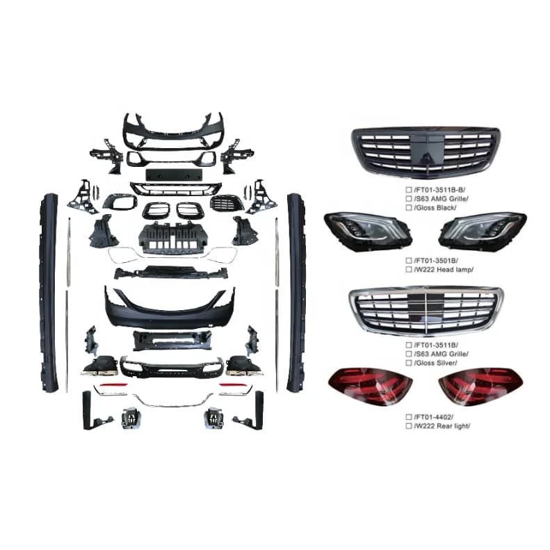New High Quality -Benz S-Class W222 2014-2020 S63  Bumper Body Kit with 100% Fitment
