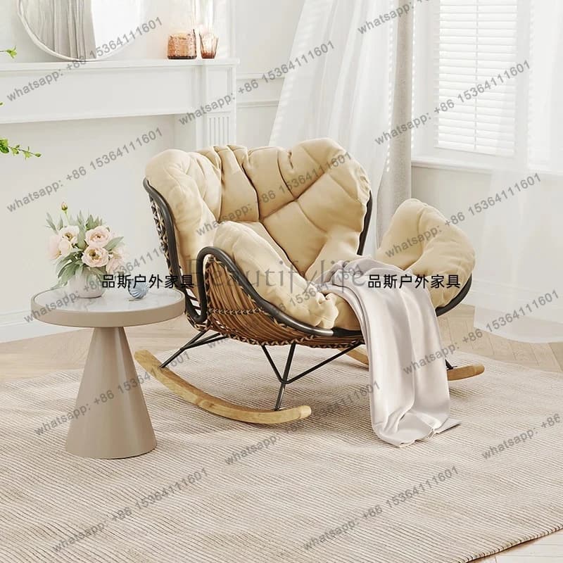 Nordic rocking chair household balcony lazy leisure sofa