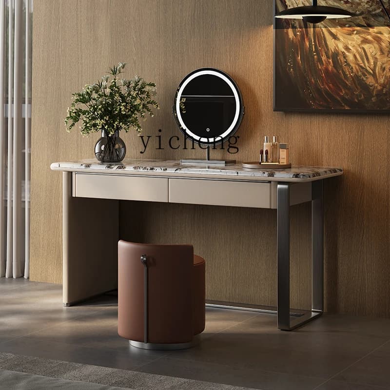 YFY  Italian minimalist bedroom dresser with mirror integrated modern minimalist master bedroom light luxury high-end dresser