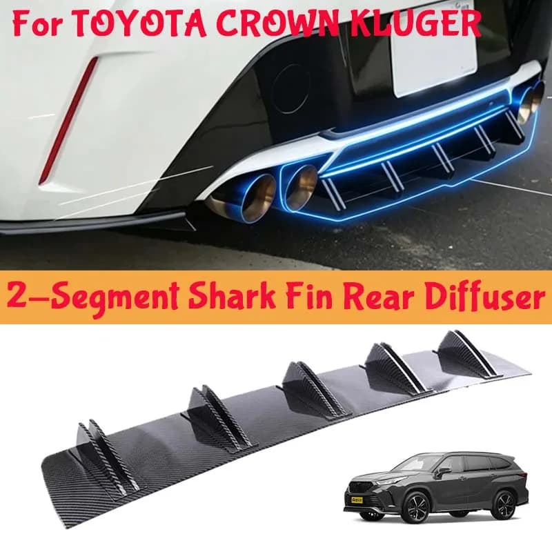 For TOYOTA CROWN KLUGER Shark Fin Rear Diffuser Split Chassis Spoiler Auto Aerodynamic Parts Aerodynamic Modification