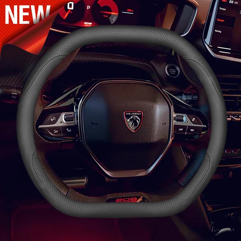 Leather Car Steering Wheel Cover For New Peugeot E-5008 GT 2024 2025 2026 Non-slip Auto Interior Peugeot E 5008 Accessories 2025