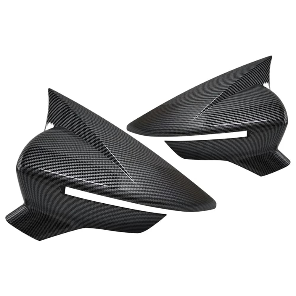 Car Side Door Rear View Mirror Cover Cap for SEAT Leon MK3 5F ST FR Cupra Ibiza Mk5 Arona KJ7 2pcs Gloss Black Carbon Texture