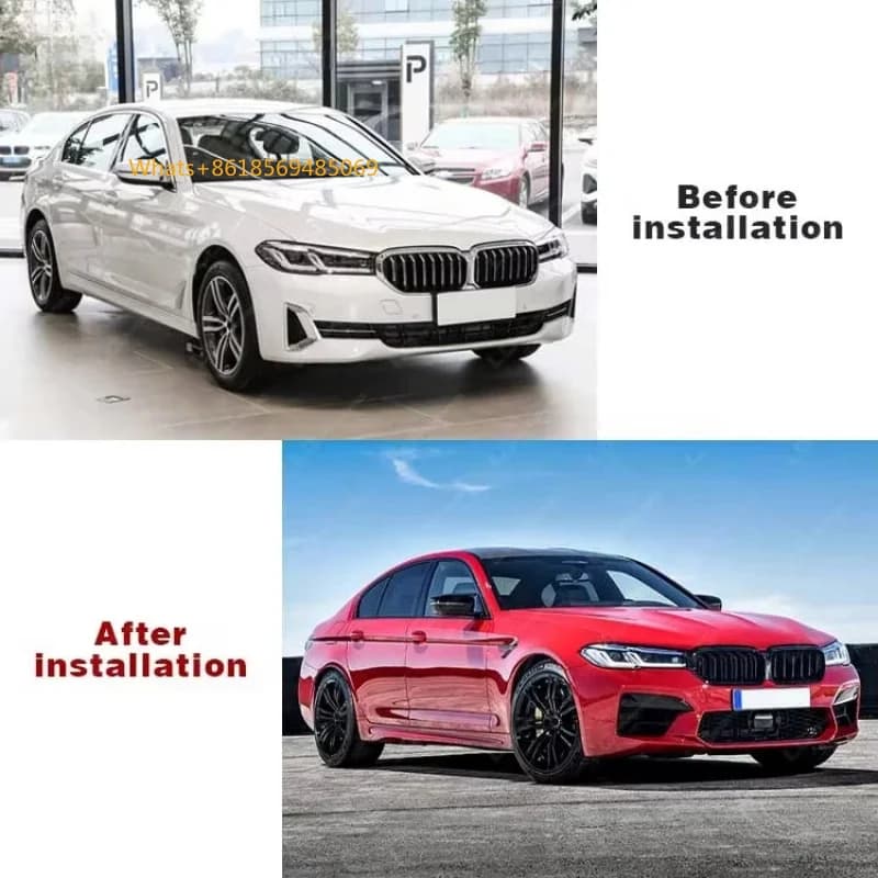 2021-2023 5 Series G30 G38 LCI Wide Body Kit M5 F90 Style Front Bumper Rear Diffuser Fenders Full Body Kit