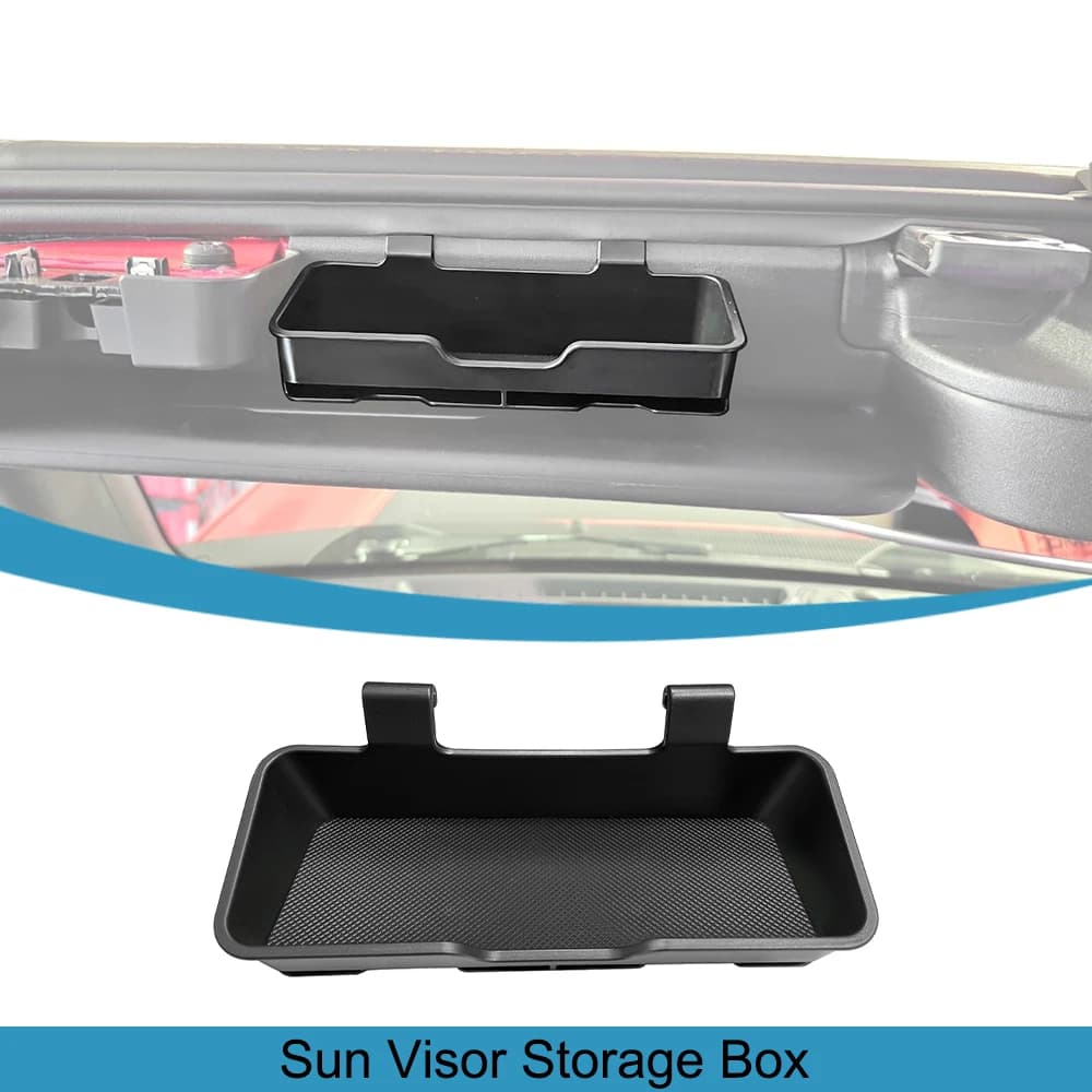 Car Sun Visor Storage Box Sunglasses Case Holder Organizer Tray for Ford Bronco 2021-2026 Stowing Tidying Interior Accessories