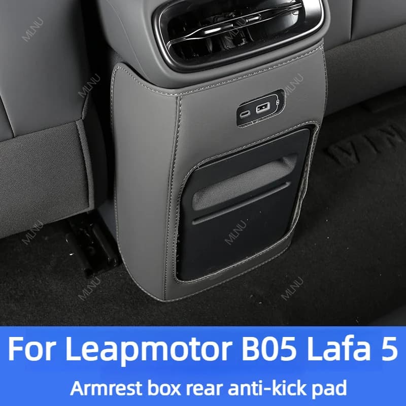 Seat Kick Mat For Leapmotor B05 Lafa 5 Accessories,Leather Material,Kick-Proof,Scratch-Proof,Buffering,Silent,UV-Resistant