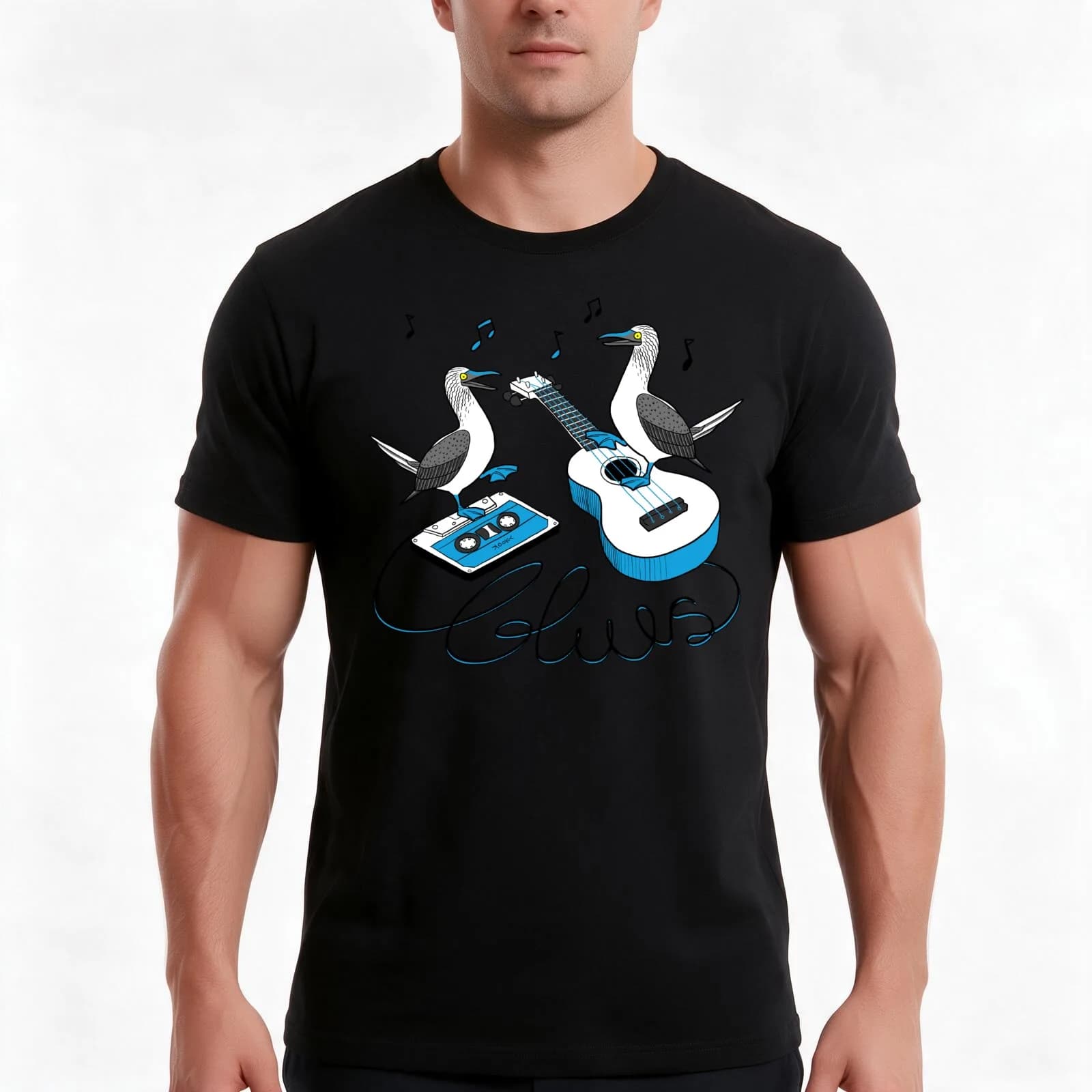 Bobby Blues T-Shirt, Summer Casual Cotton Tee, Oversized Streetwear Tops, Vintage Graphic Print, Loose Fit Short Sleeve