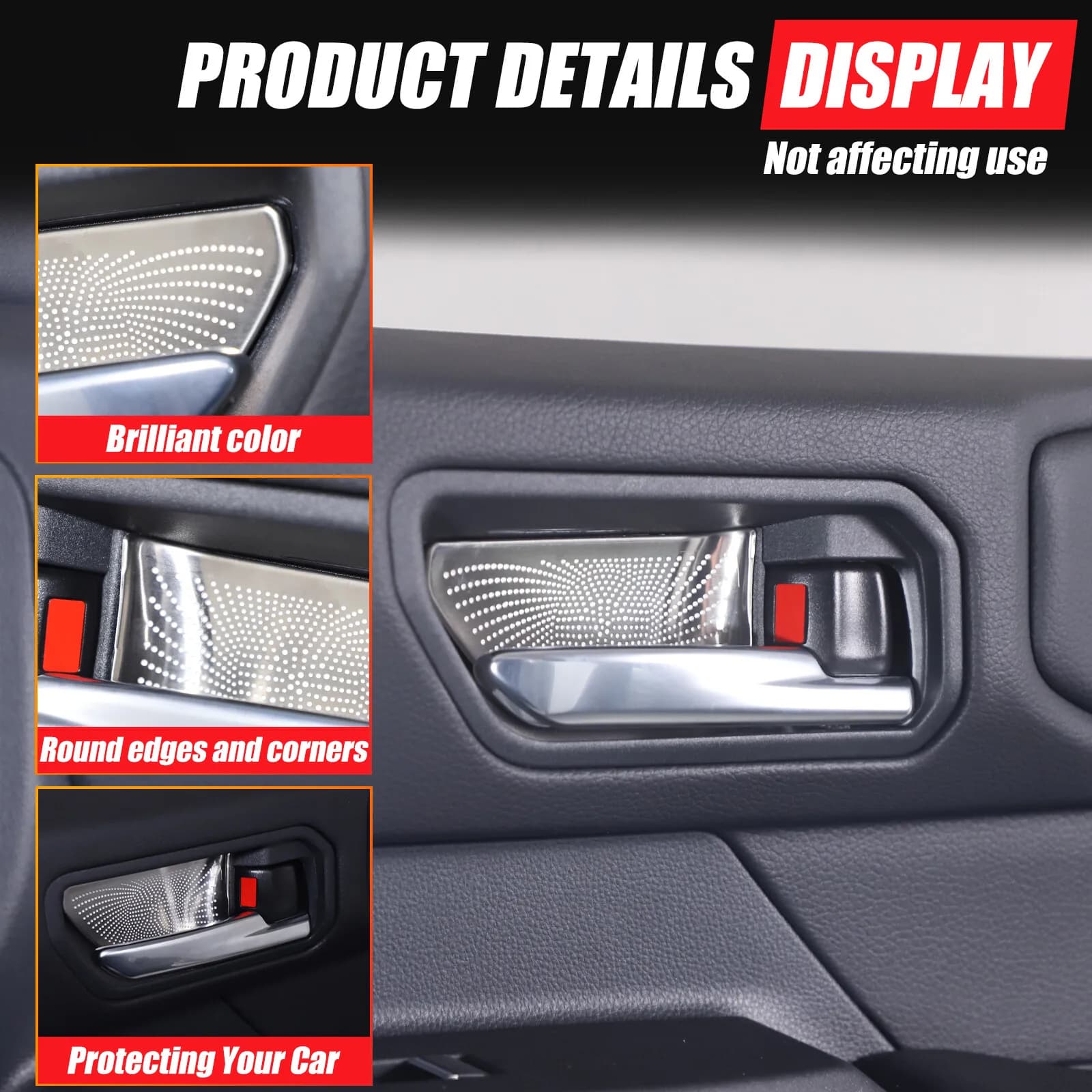 For Toyota Land Cruiser 250 2024 2025 Prado LC250 1958 First Edition Car Door Handle Inner bowl Decoration,Interior Accessories