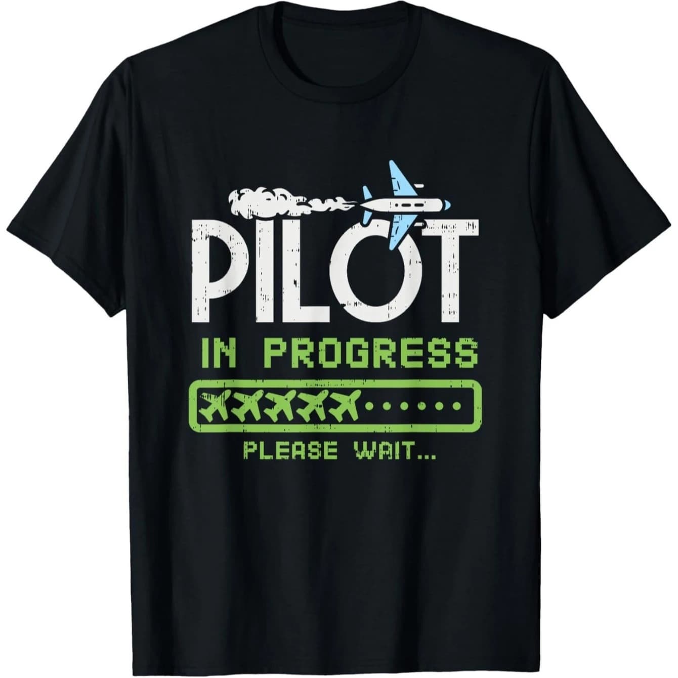 Pilot In Progress Future Pilot Toy Airplane Lovers T-Shirt 100% Cotton O-Neck Short Sleeve Summer Casual Mens T-shirt Streetwear