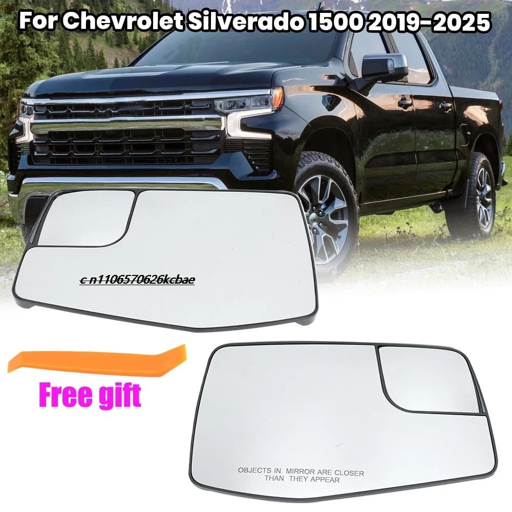 Suitable for Chevrolet GMC Serra 19-24 rearview mirror heated lens. Large and small mirrors. Full mirror