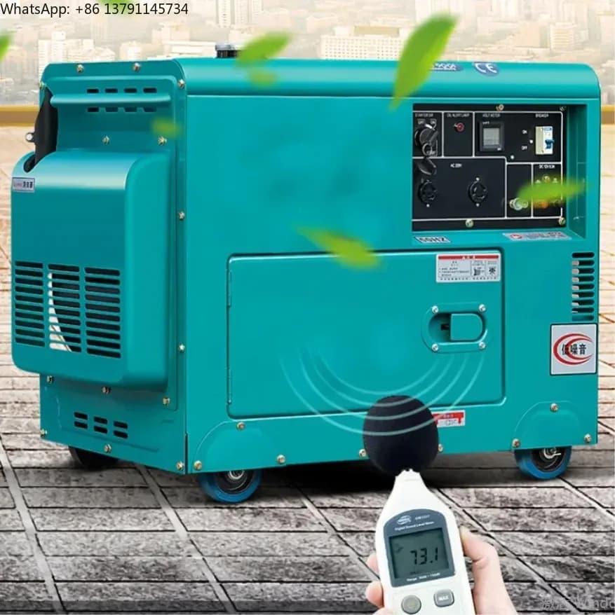 Super Silent Diesel Generator Set 3kva 5kva 8kva 10kva Home Use 5kw Diesel Generators 50/60Hz 220V 380V Rated Voltage