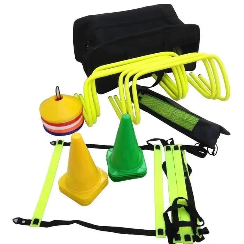 Professional Agility Ladders and Cone Speed Agility Cross Barrier Cone Ladder Set Football Training Equipment