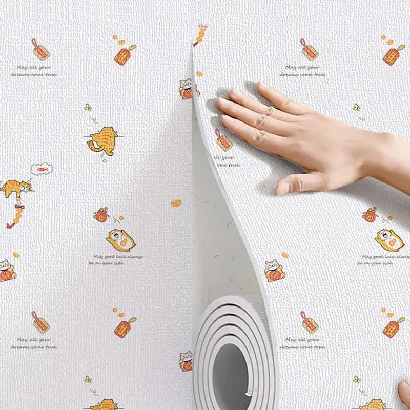 10M Children's Room Self-adhesive Cartoon Stickers Thickened Aluminum Film Bedroom Wall Covering Decorative Wallpaper Waterproof
