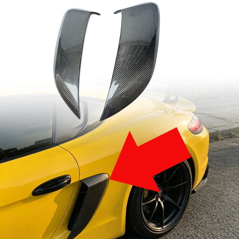 Side Air Intake Vent Body Kit Exterior Modified Parts For Porsche 982 718 Cayman Boxster 2017‑2025 Non GT4 Replacement Side Fend