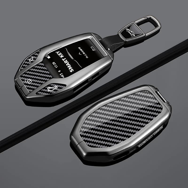 Zinc Alloy Carbon Fiber Car Key Case Cover For BMW 5 7 Series G01 X3 G02 X4 G05 X5 G07 X7 G12 G11 G30 G32 G31 i8 I12 I15 Keychin