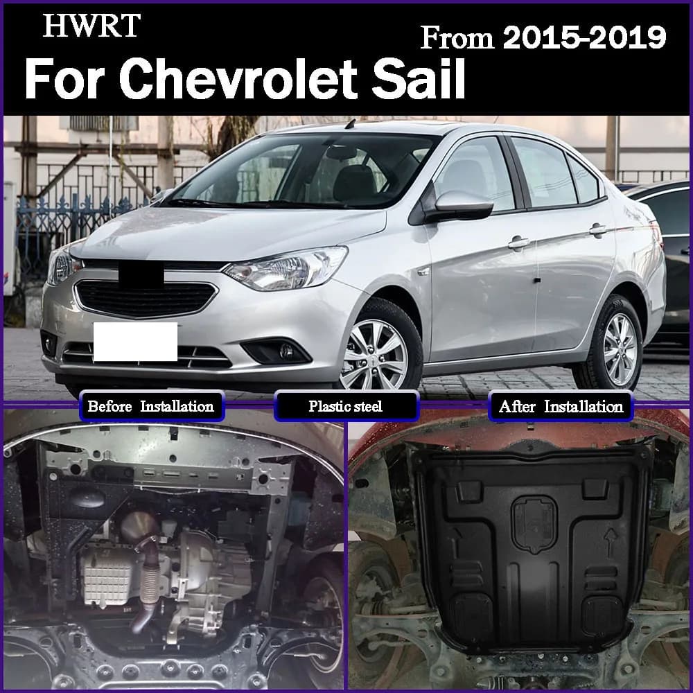 Under Engine Guard Splash Shield Mud Fender Cover Plate Fender Mudguard Protector For Chevrolet Sail 2015-2019 1.3L 1.5L