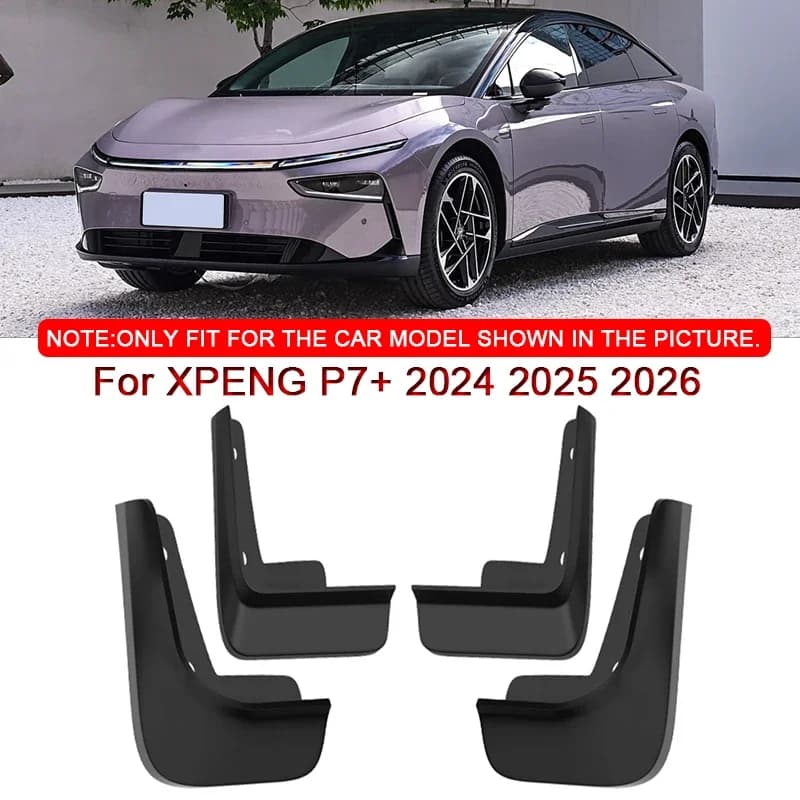 For XPENG P7+ 2024 2025 2026 Car Styling ABS Car Mud Flaps Splash Guard Mudguards MudFlaps Front Rear Fender Auto Accessories