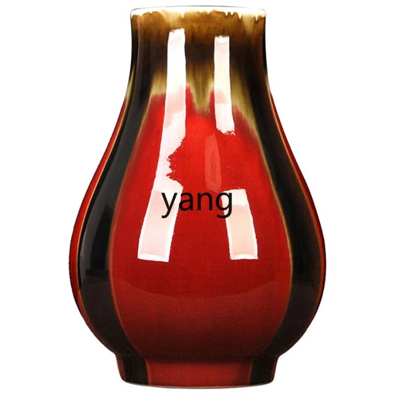 LTT ceramics Lang red kiln vase classical home decoration living room flower arrangement