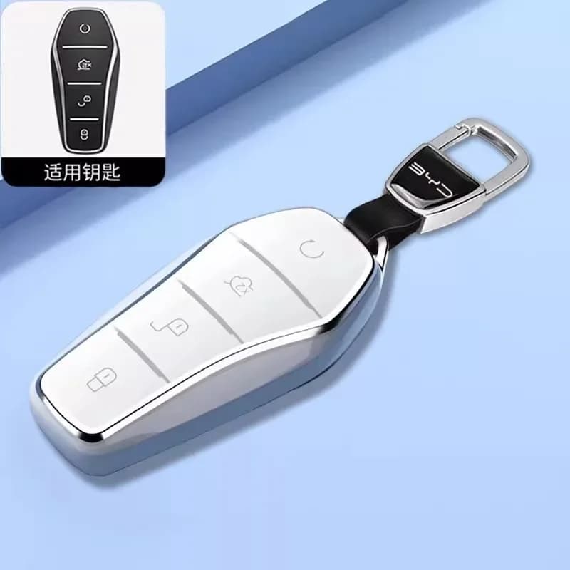 For 2024 BYD Destroyer 05 (Honor Edition DM-i) - TPU NFC Car Remote Key Case Cover Shell Keychain Accessories