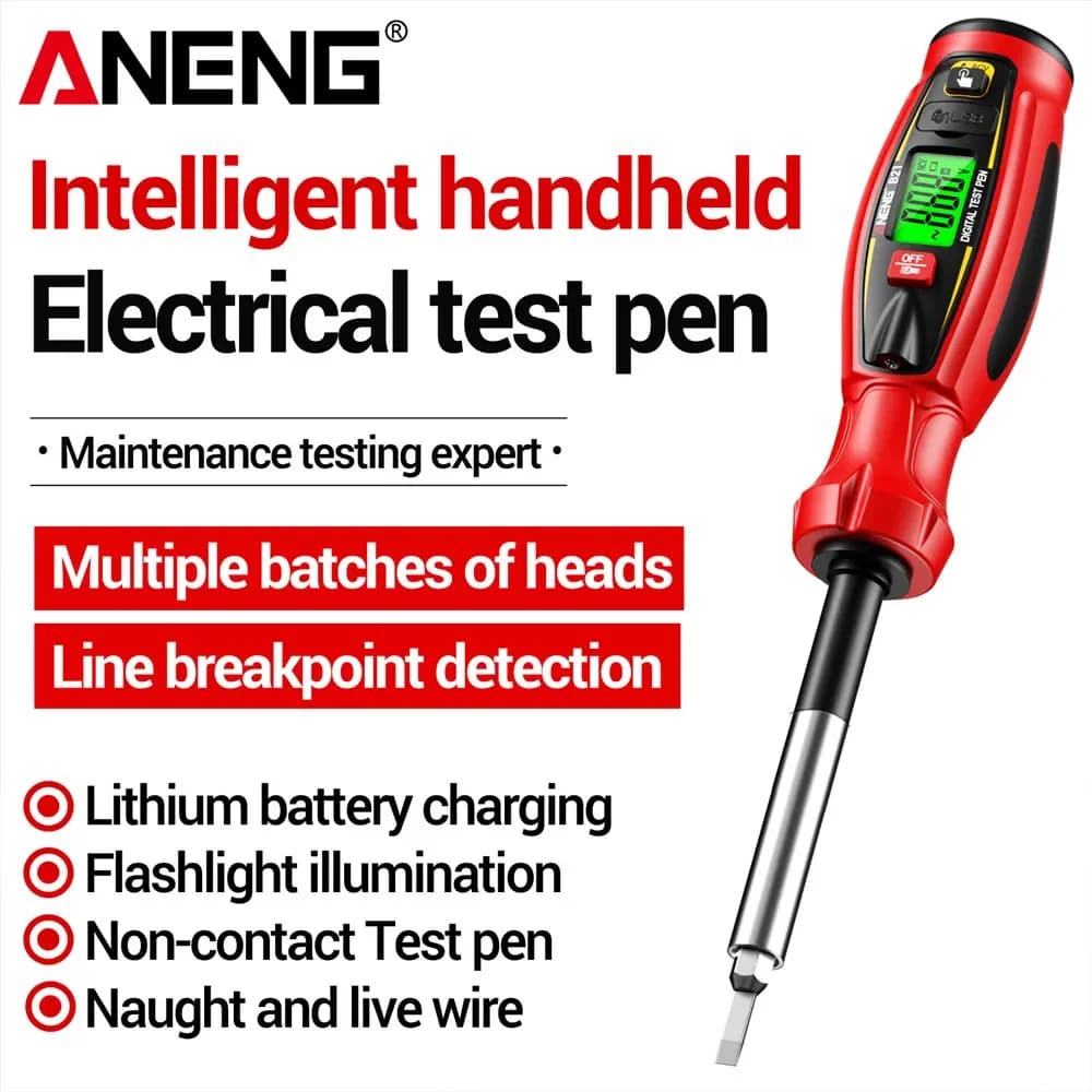 Digital 30-1000V AC Voltage Tester Pen Screwdriver 11 IN 1 Magnetic Bit ANENG B21 Smart NCV Non-contact Electric Repair Detector