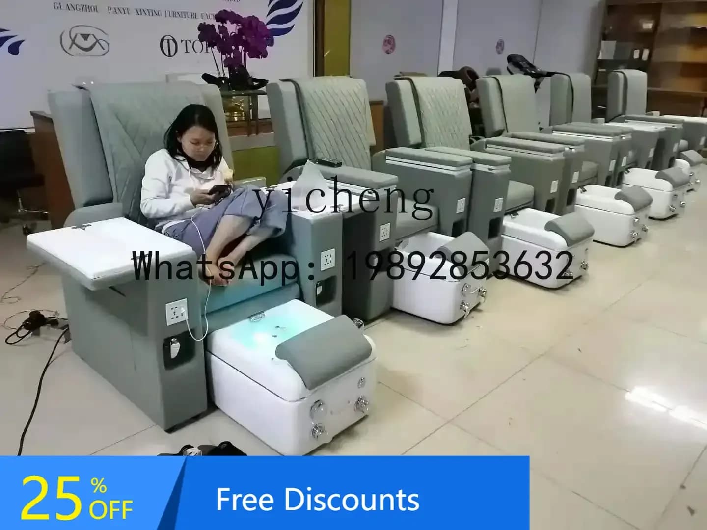 AA  with Wash Sink Push Basin Surf Reclining Chair  Electric Manicure Foot Sofa Multifunctional Care Chair