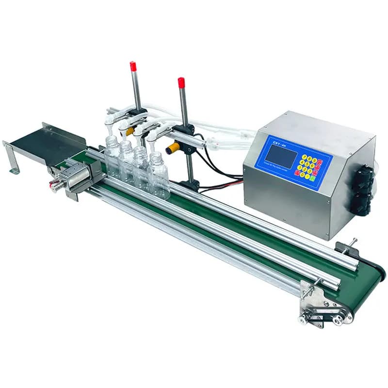 4-Head conveyor belt filling machine Multi-head small white alcoholic beverage soy sauce liquid automatic canning machine