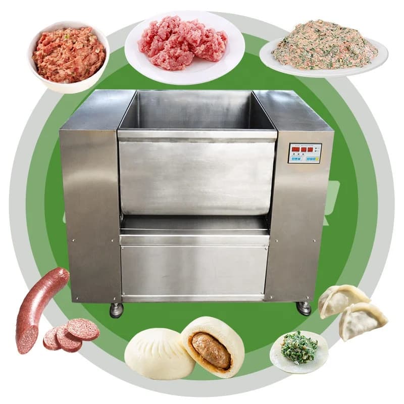 Horizontal Commercial China Stainless Steel 100L 70L 50L 100KG Sausage Stuffing Mixer Pork Meat Mix Machine